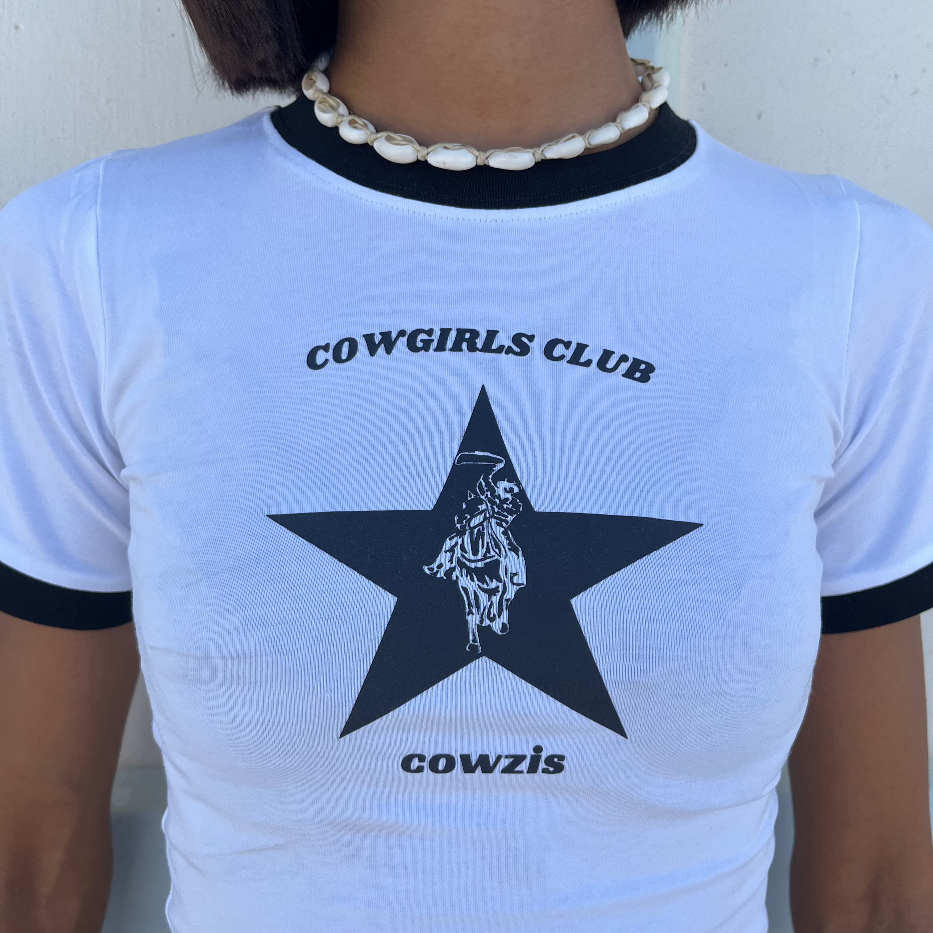 COWGIRLS CLUB WHITE TOP